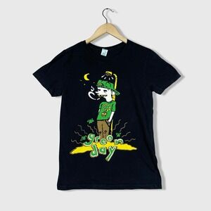 Green Day Dookie Graphic T Shirt Womens S Black Cartoon Band Tour Grunge